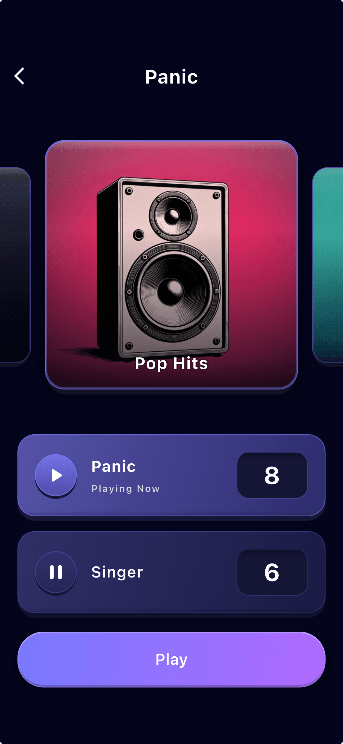 Panic Singer local versus mode